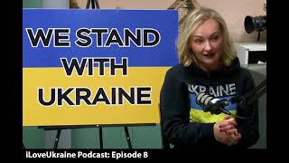 Natalie Massa doing the first episode of her weekly Ukraine podcast